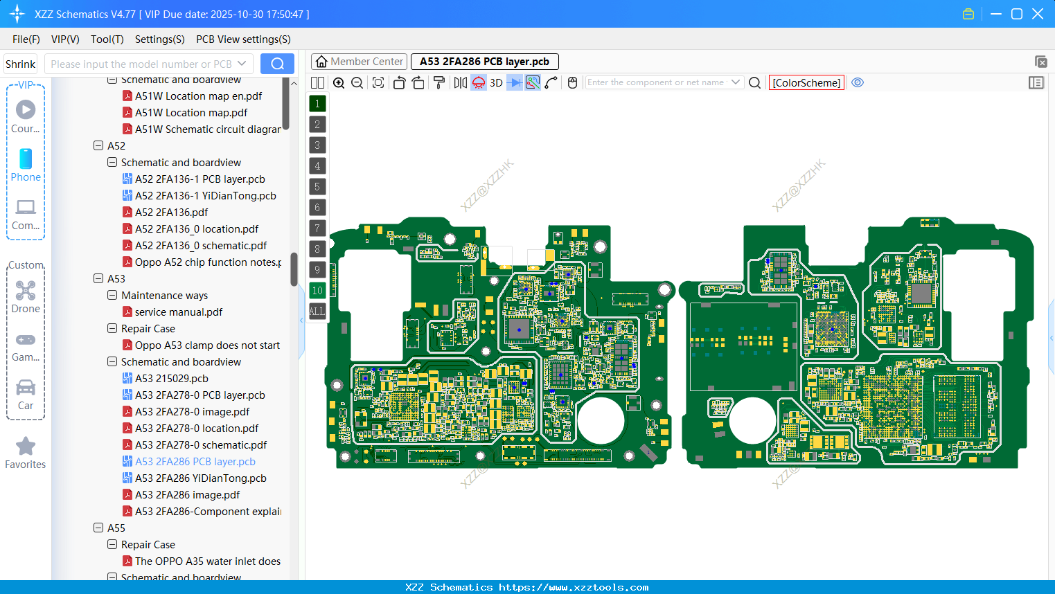 OPPO A53 2FA286 PCB Layer
